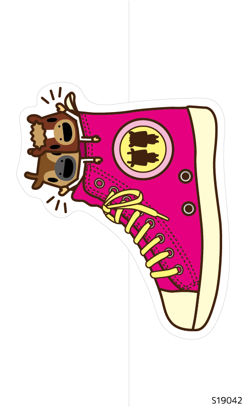 ちび馬と鹿 (S19042)