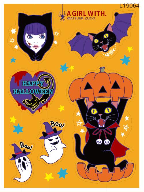 【肌に貼れる】A GIRL WITH. HALLOWEEN( L19064 )