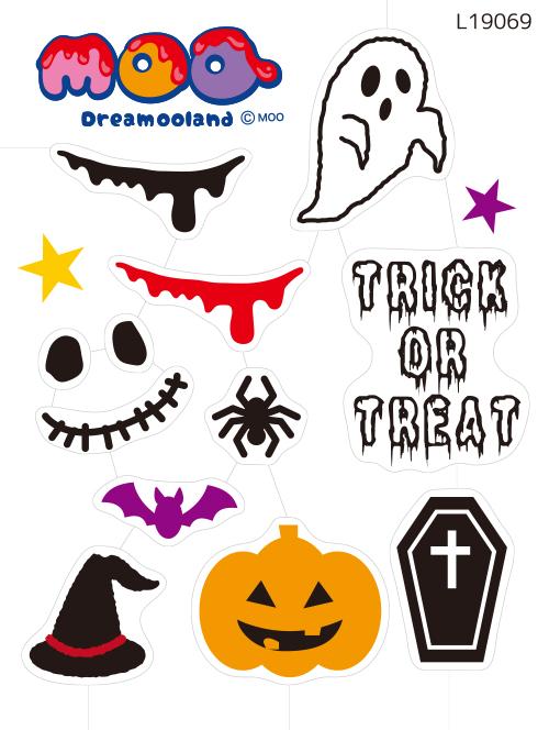 【肌に貼れる】Dreamooland ハロウィンフェイスシール(L19069)