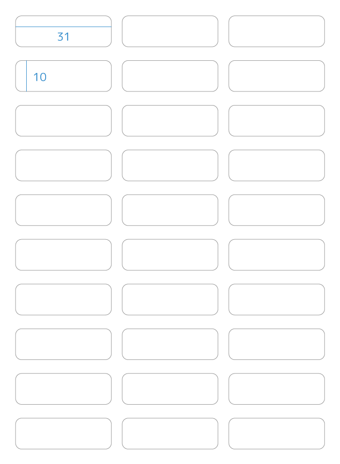 無地ラベル(白)31x10mm