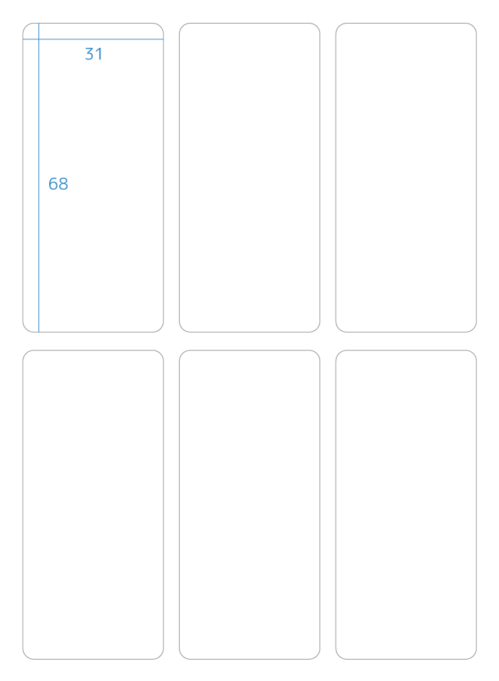 無地ラベル(白)68x31mm