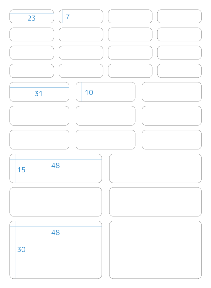 無地ラベル(白)マルチサイズ