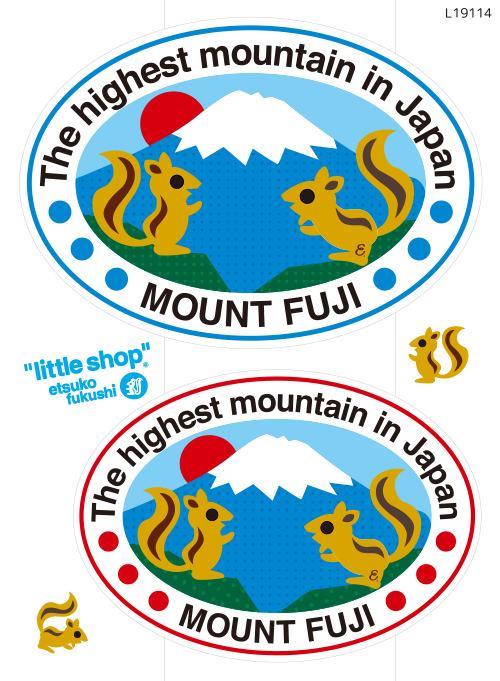 Mt.Fuji & Chipmunk 富士山とシマリス（L19114）